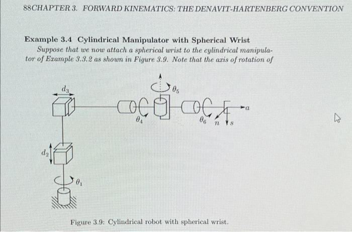 Solved CHAPTER 3. FORWARD KINEMATICS: THE DENAVIT-HARTENBERG | Chegg.com