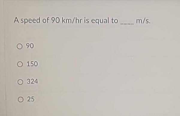 the speed of 90 m sec is equal to