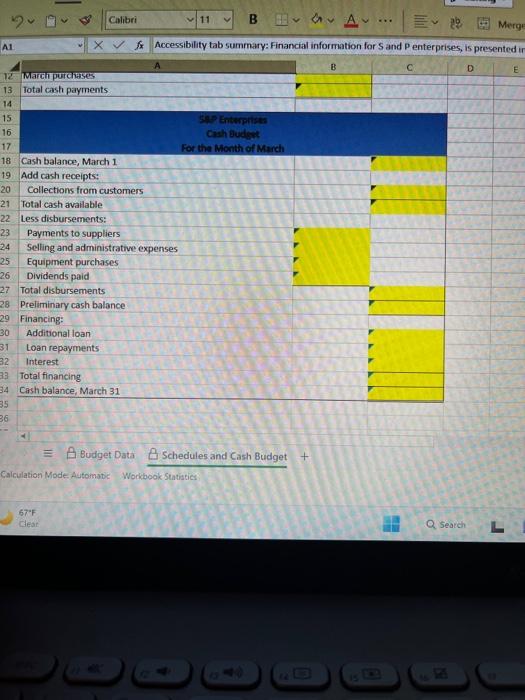 Solved Please help me fill the highlighted cells with the | Chegg.com