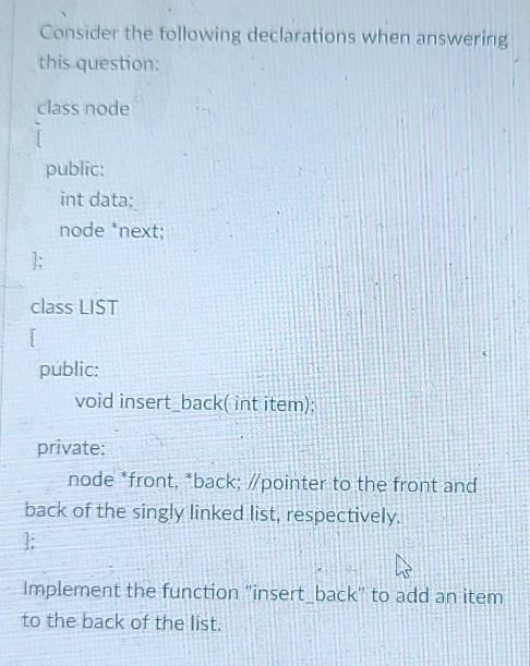 Solved Consider the following declarations when answering | Chegg.com