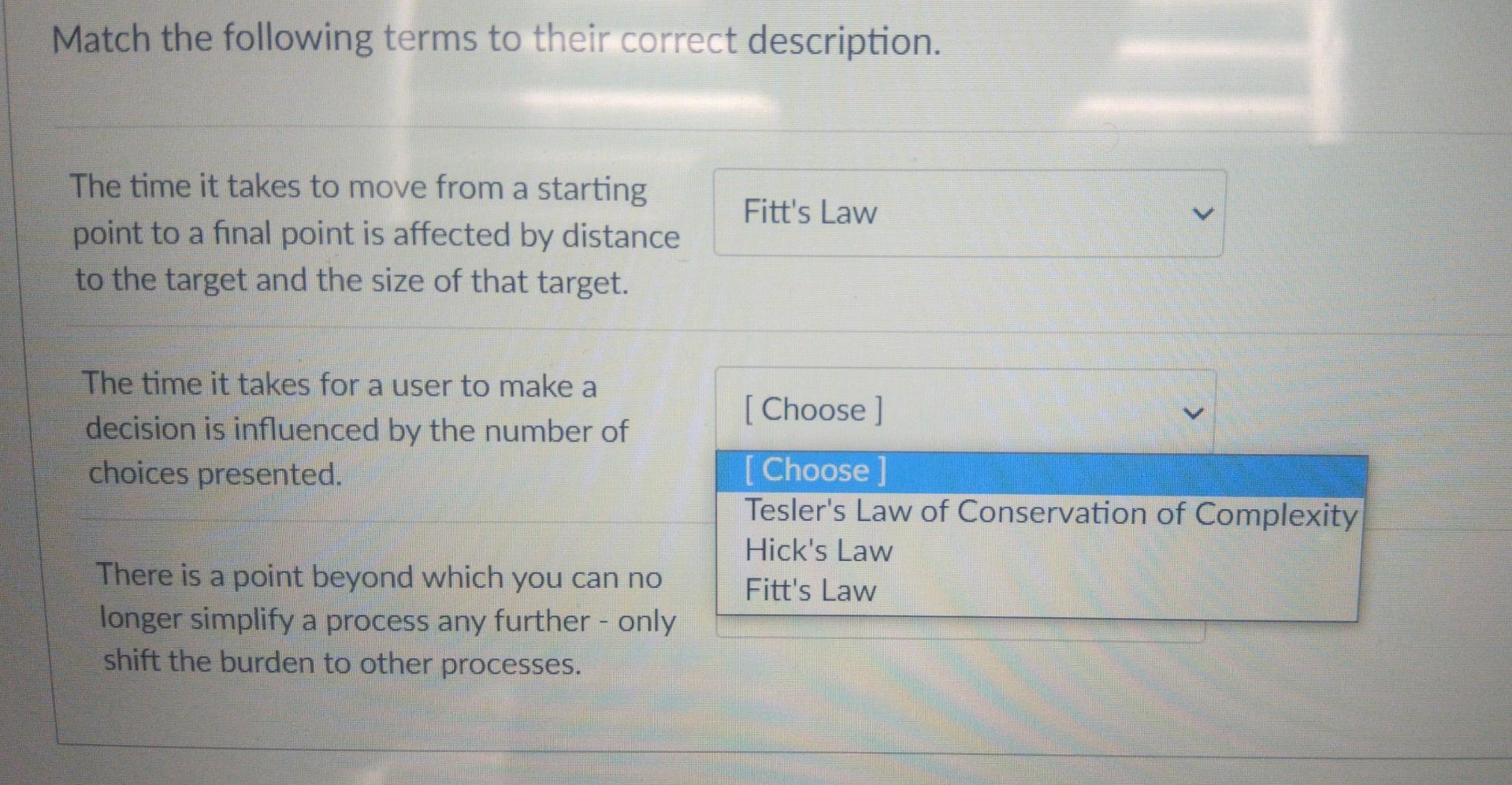 Solved Match the following terms to their correct | Chegg.com