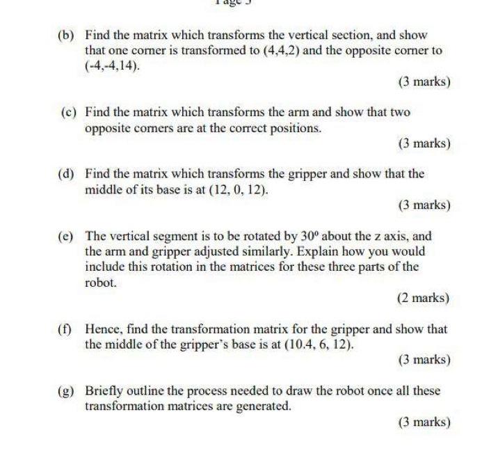 Page 2 1. In this question a model of a robot | Chegg.com