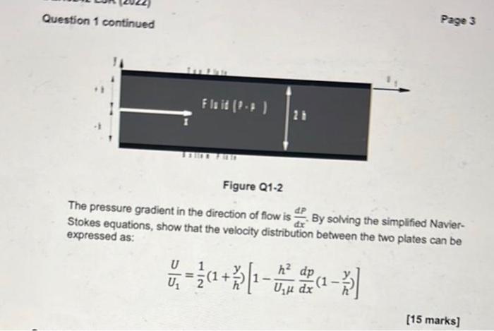Solved Question 1 continued Figure Q1-2 The pressure | Chegg.com