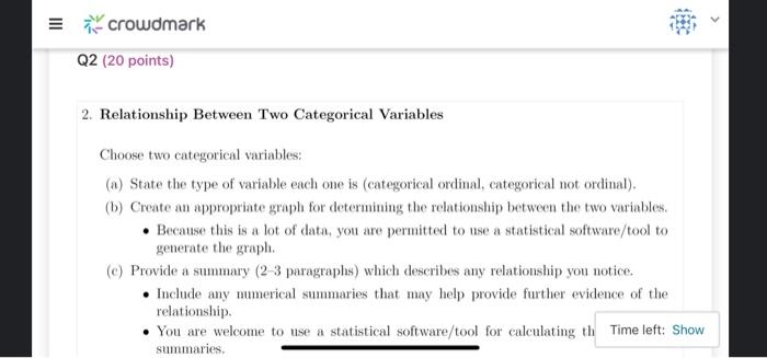 RELATIONSHIP BETWEEN TWO CATEGORICAL VARIABLES visual data 2