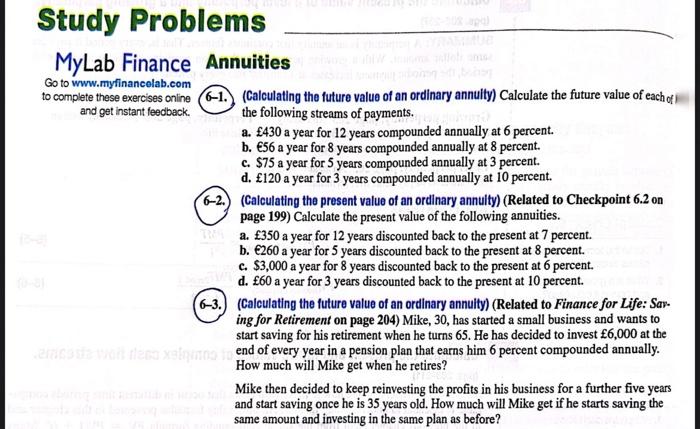 Solved Go To Www.myfinancelab.com To Complete These | Chegg.com