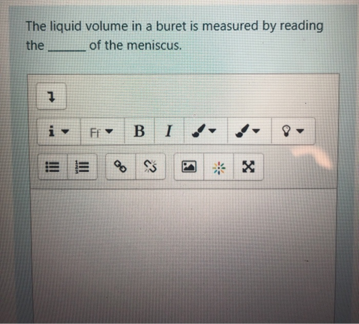 Solved The liquid volume in a buret is measured by reading
