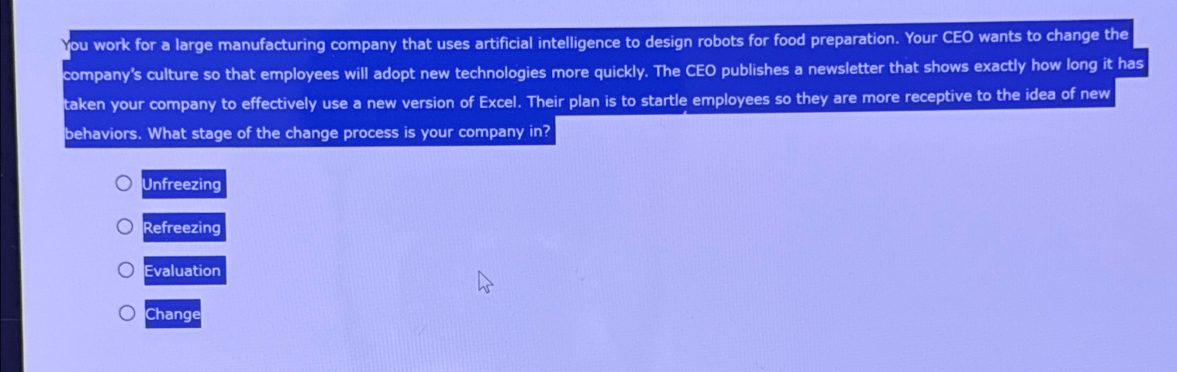 Solved You work for a large manufacturing company that uses | Chegg.com