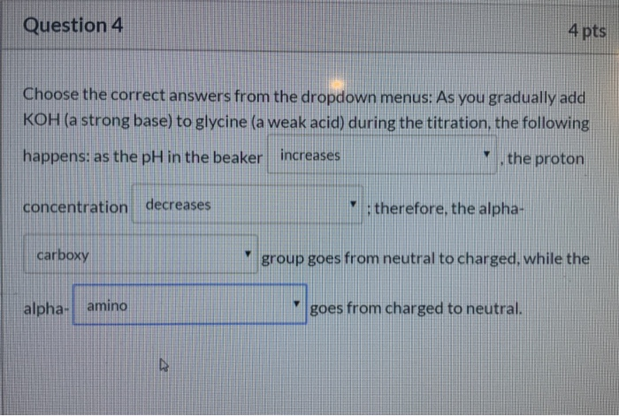 Solved Question 4 4 pts Choose the correct answers from the | Chegg.com