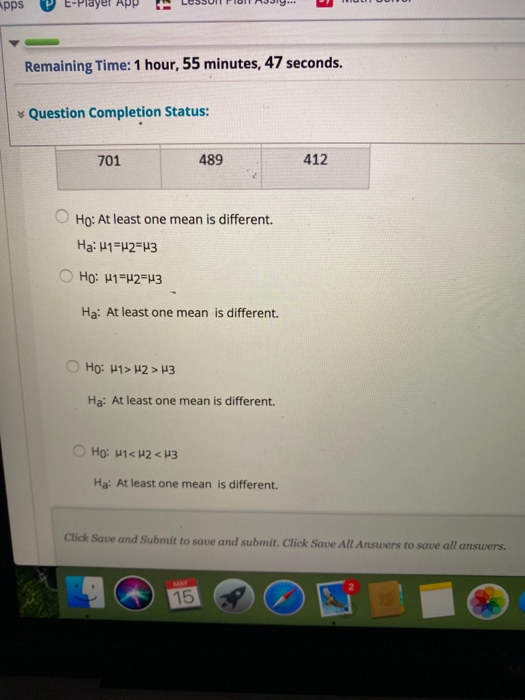 Solved Question Completion Status: QUESTION 15 Suppose the | Chegg.com