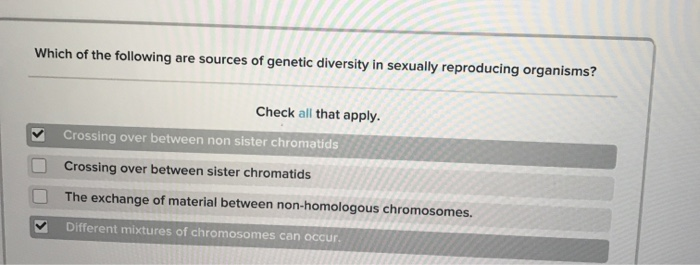 Solved Which of the following are sources of genetic | Chegg.com