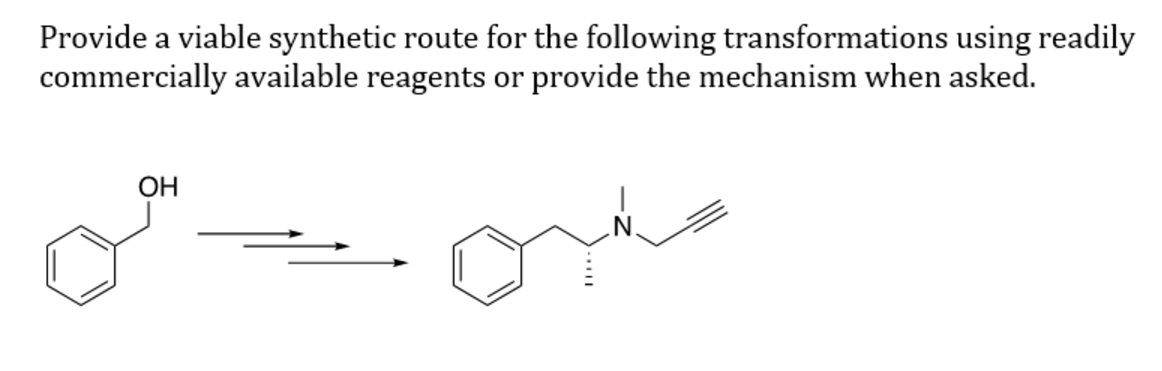 Solved Provide a viable synthetic route for the following | Chegg.com