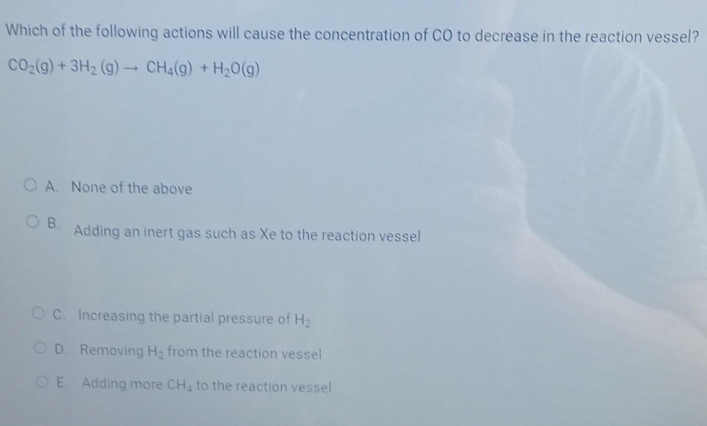Solved Which of the following actions will cause the | Chegg.com