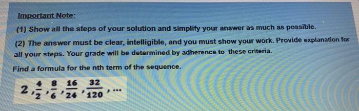 Solved Important Note: (1) Show all the steps of your | Chegg.com