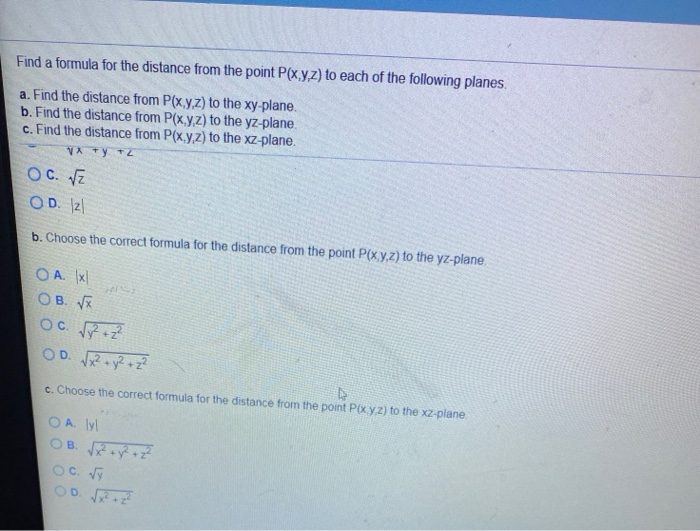 Solved Find a formula for the distance from the point | Chegg.com