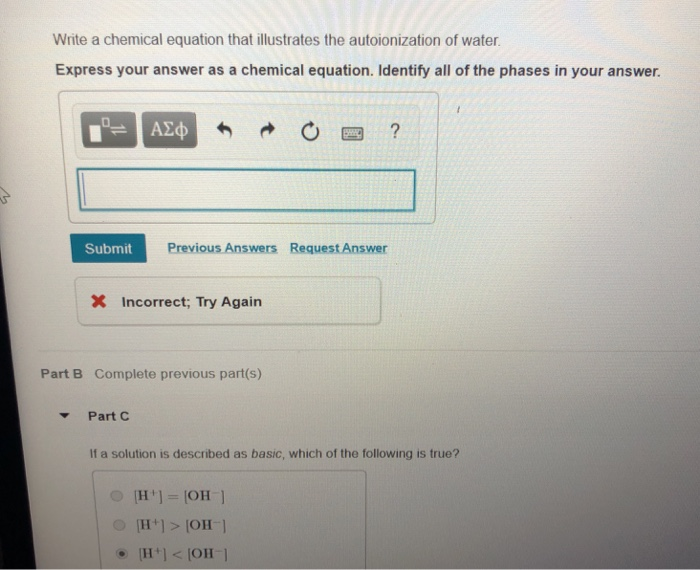 Write A Chemical Equation That Illustrates The Chegg 