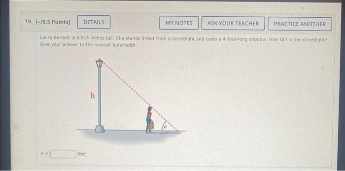 solved-19-0-5-points-laura-bernett-is-5-ft-4-inches-chegg