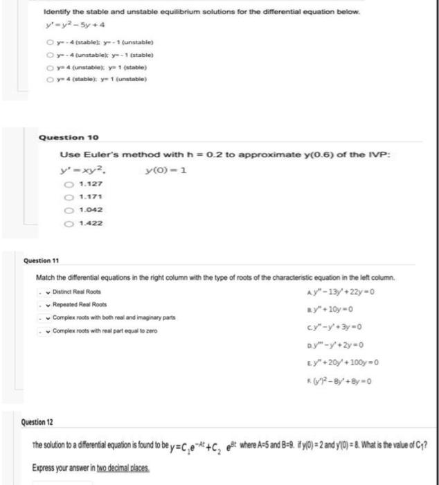 Solved Identify the stable and unstable equilibrium | Chegg.com