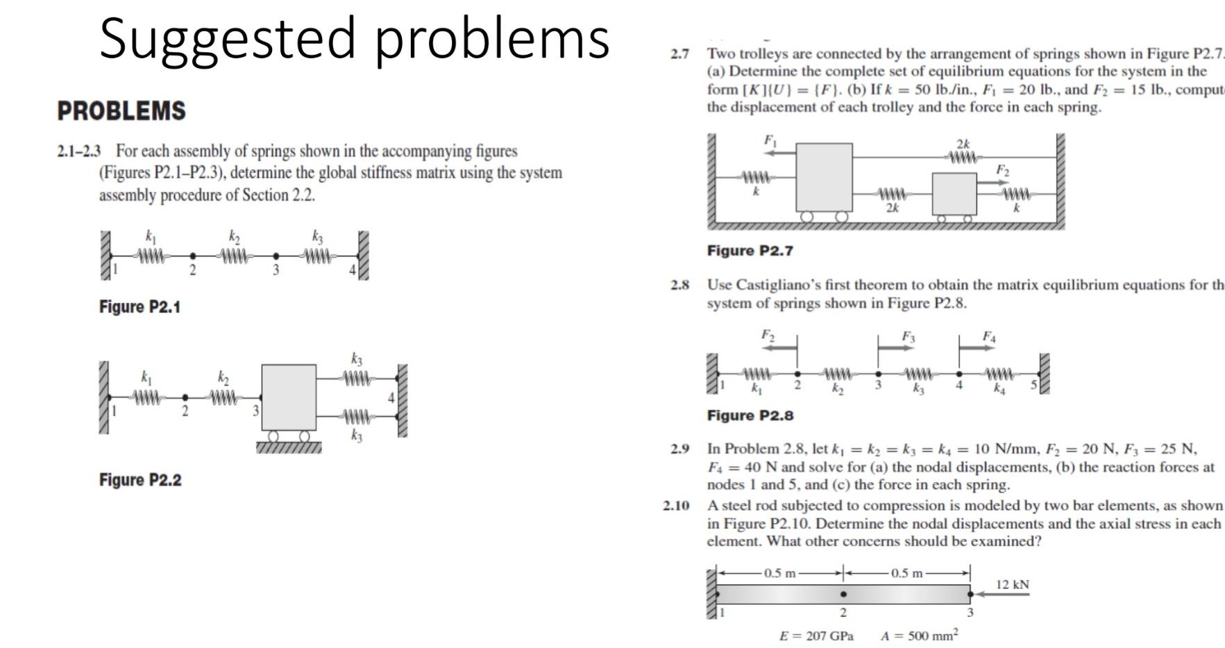 Solved Suggested problems 2.7 Two trolleys are connected by