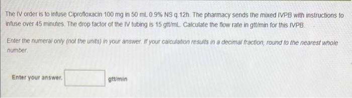 Ciprofloxacin order