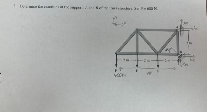 Solved 2. Determine The Reactions At The Supports A And B Of | Chegg.com