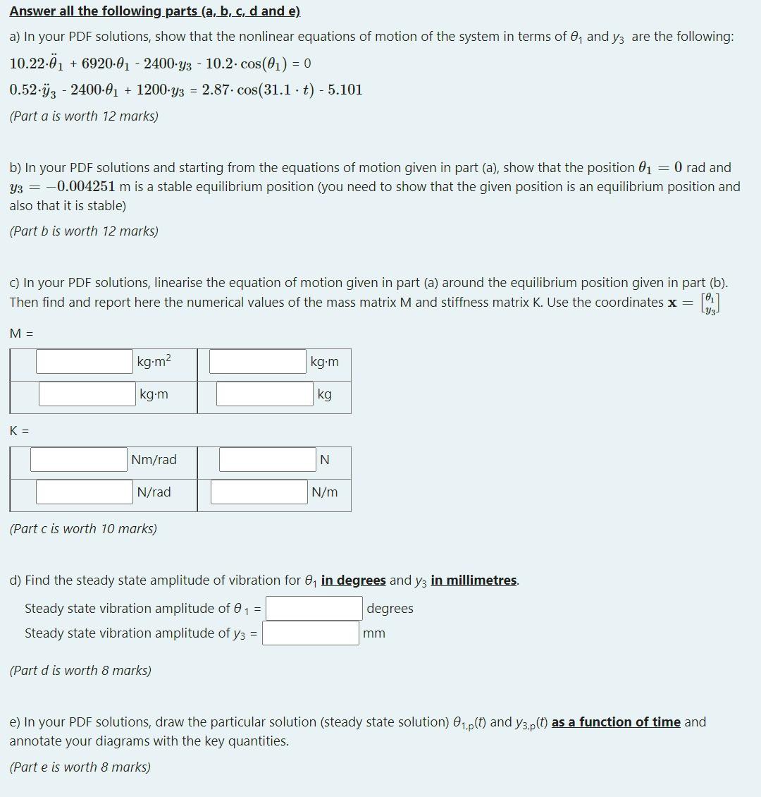 Solved The system shown in the figure below consists of: A | Chegg.com