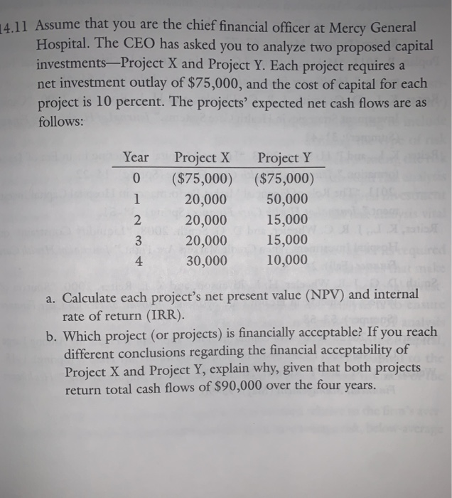 Solved 411 Assume that you are the chief financial officer | Chegg.com