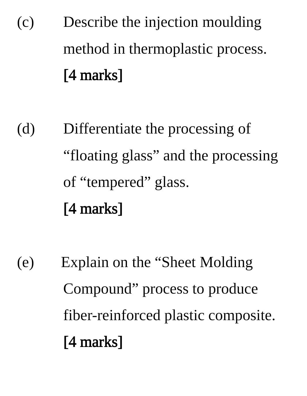 Solved QUESTION 420 MARKS) (a) The synthesis of polymer is | Chegg.com
