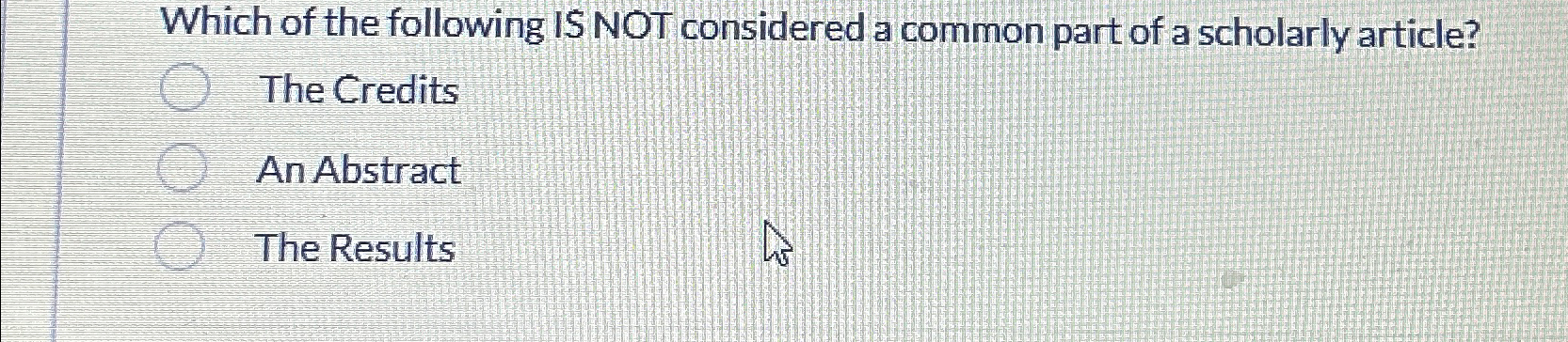 Solved Which of the following IS NOT considered a common | Chegg.com