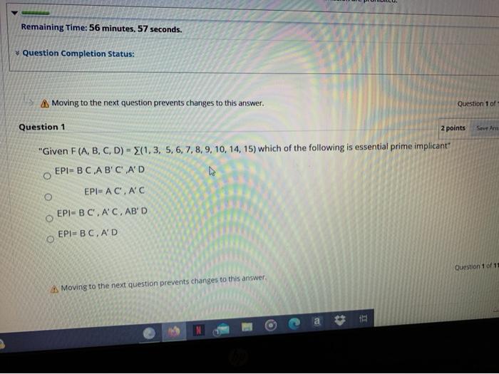 Solved Remaining Time: 56 minutes, 57 seconds. Question | Chegg.com