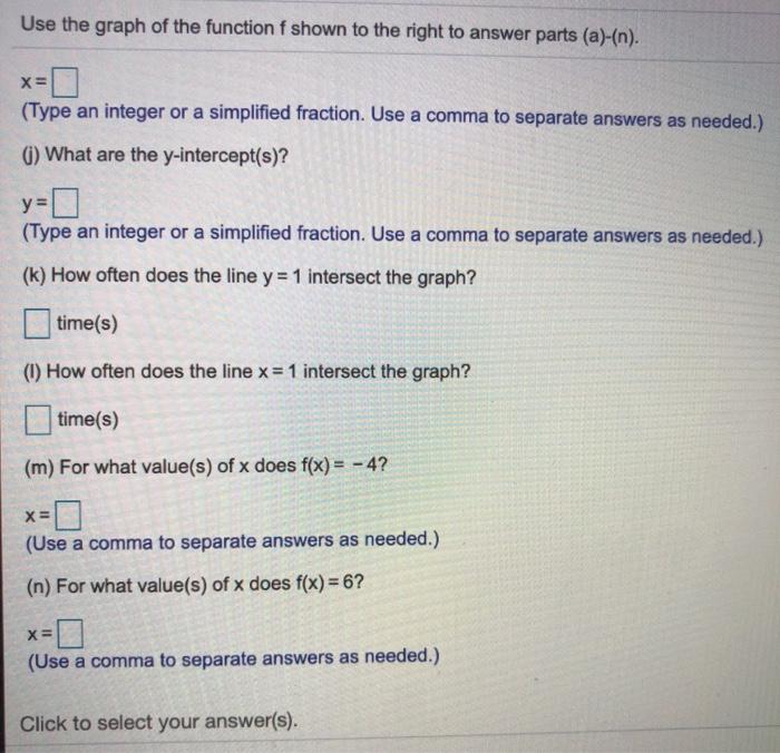 Solved Use the graph of the function f shown to the right to | Chegg.com
