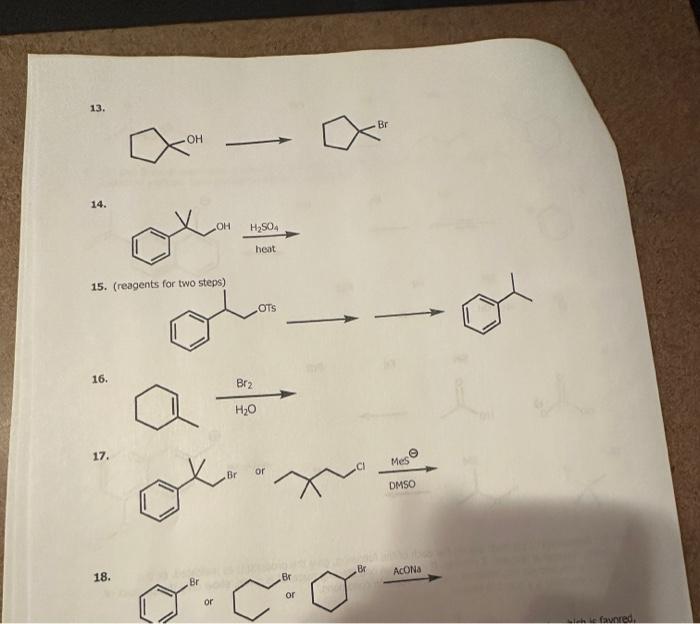 Solved Part IV: Reactions (3 pts each arrow) For each of the | Chegg.com