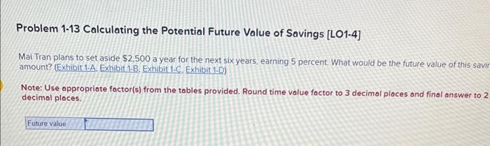 Solved Problem 1-13 Calculating the Potential Future Value | Chegg.com