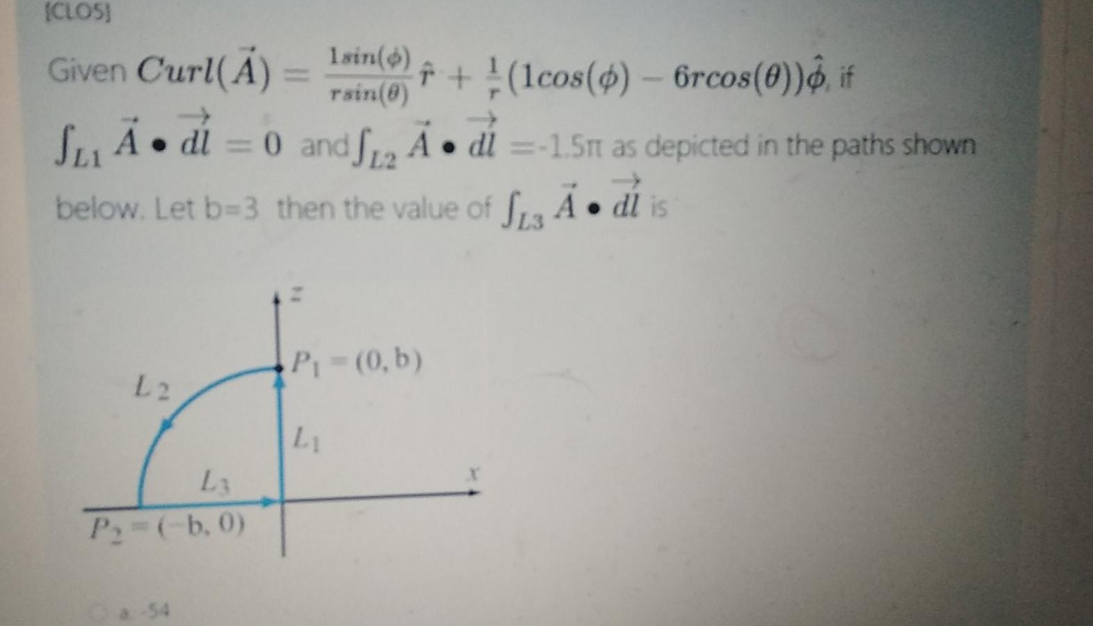 Solved Clo5 A Vector Field 0 6p3 ſ Exists In The Reg Chegg Com