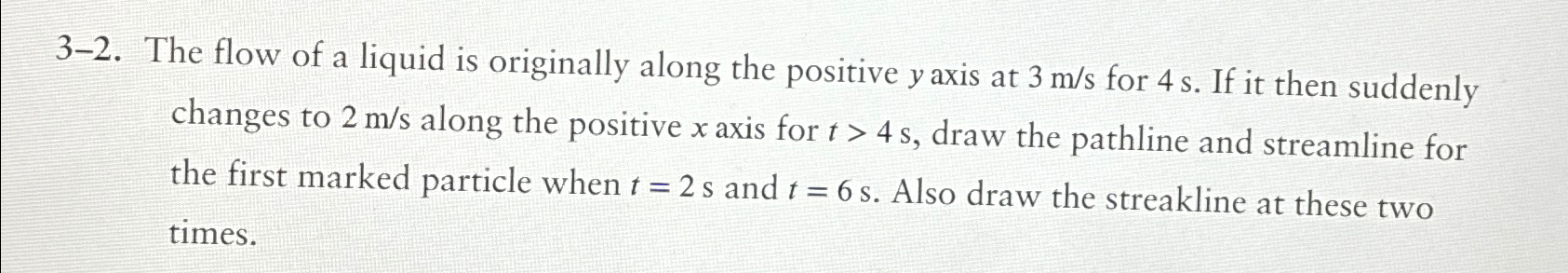 Solved Draw the pathline, streamline, and streakline Thank | Chegg.com