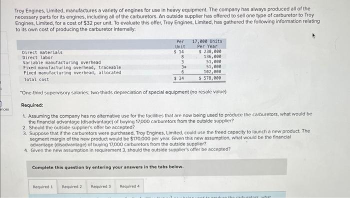 solved-troy-engines-limited-manufactures-a-variety-of-chegg