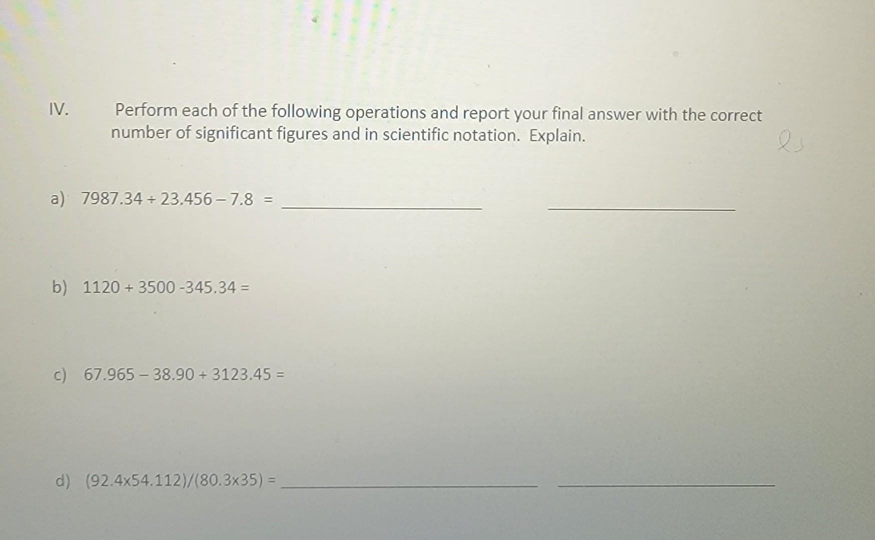 Solved how many significant figures are in each of the | Chegg.com