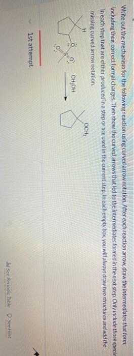 Solved Write out the mechanism for the following reaction | Chegg.com