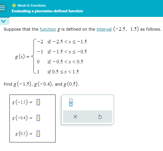 Solved Suppose that the function g ﻿is defined on the | Chegg.com