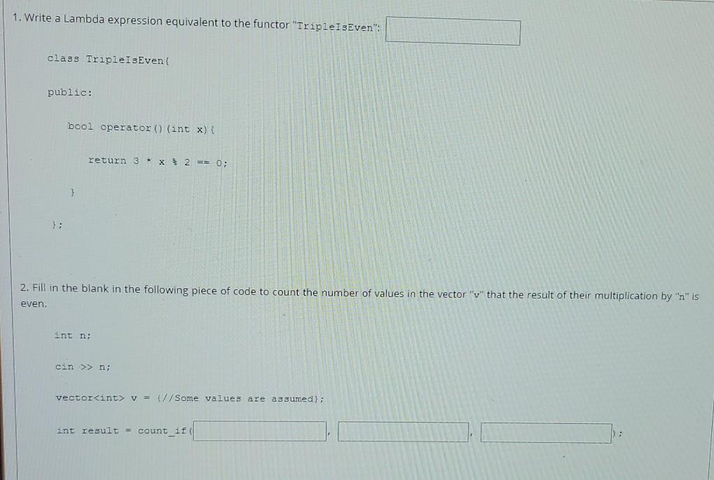 Solved 1. Write a Lambda expression equivalent to the | Chegg.com
