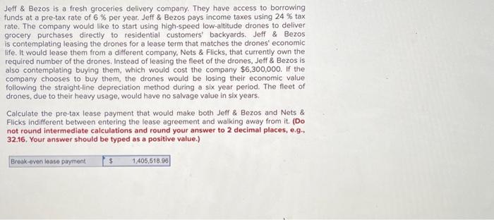 Jeff \& Bezos is a fresh groceries delivery company. | Chegg.com