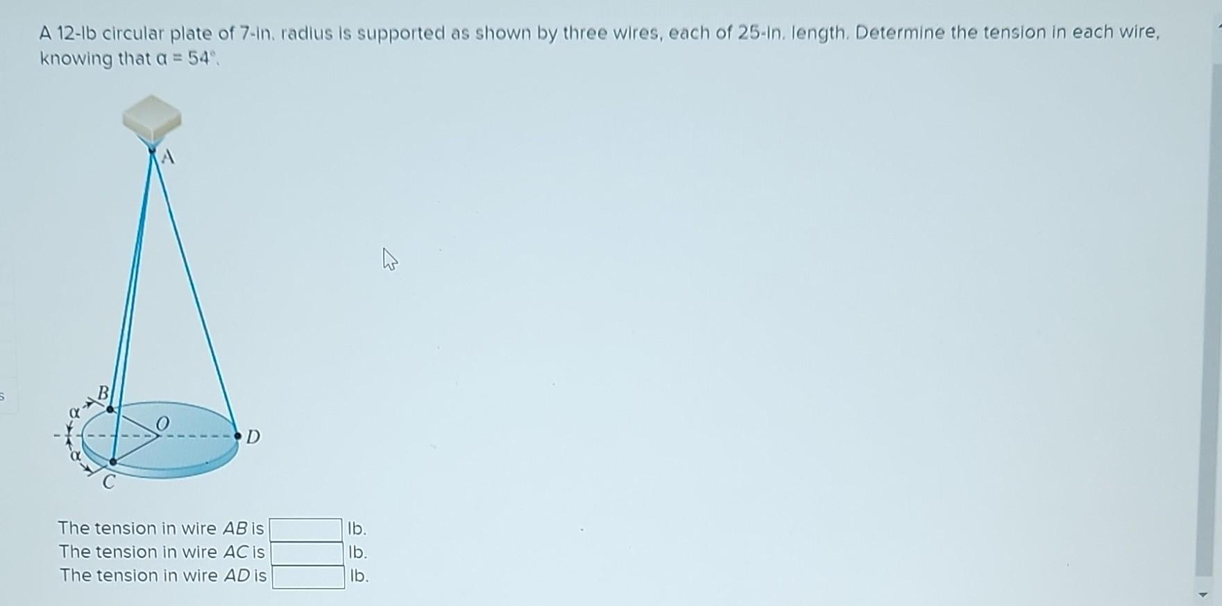 Solved A 12−1 b circular plate of 7−in. radius is supported | Chegg.com