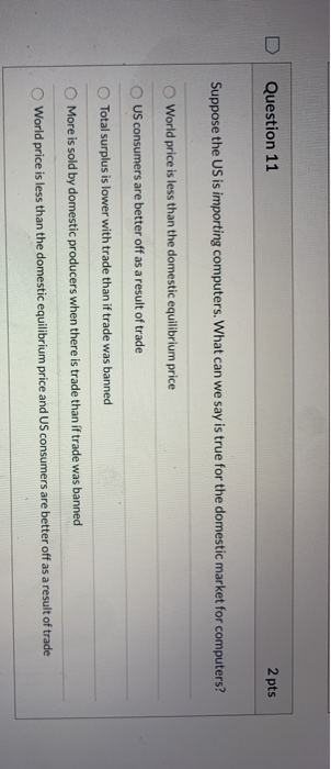 Solved Question 7 2 pts Suppose you could pick from two time | Chegg.com