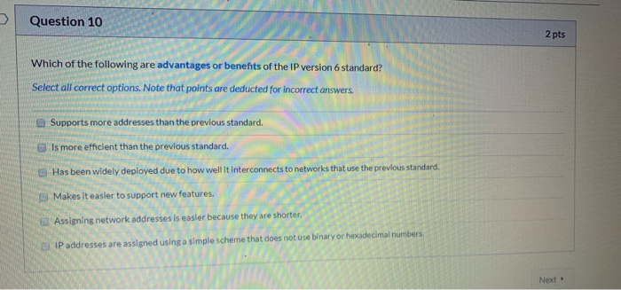 Solved Question 10 2 Pts Which Of The Following Are | Chegg.com