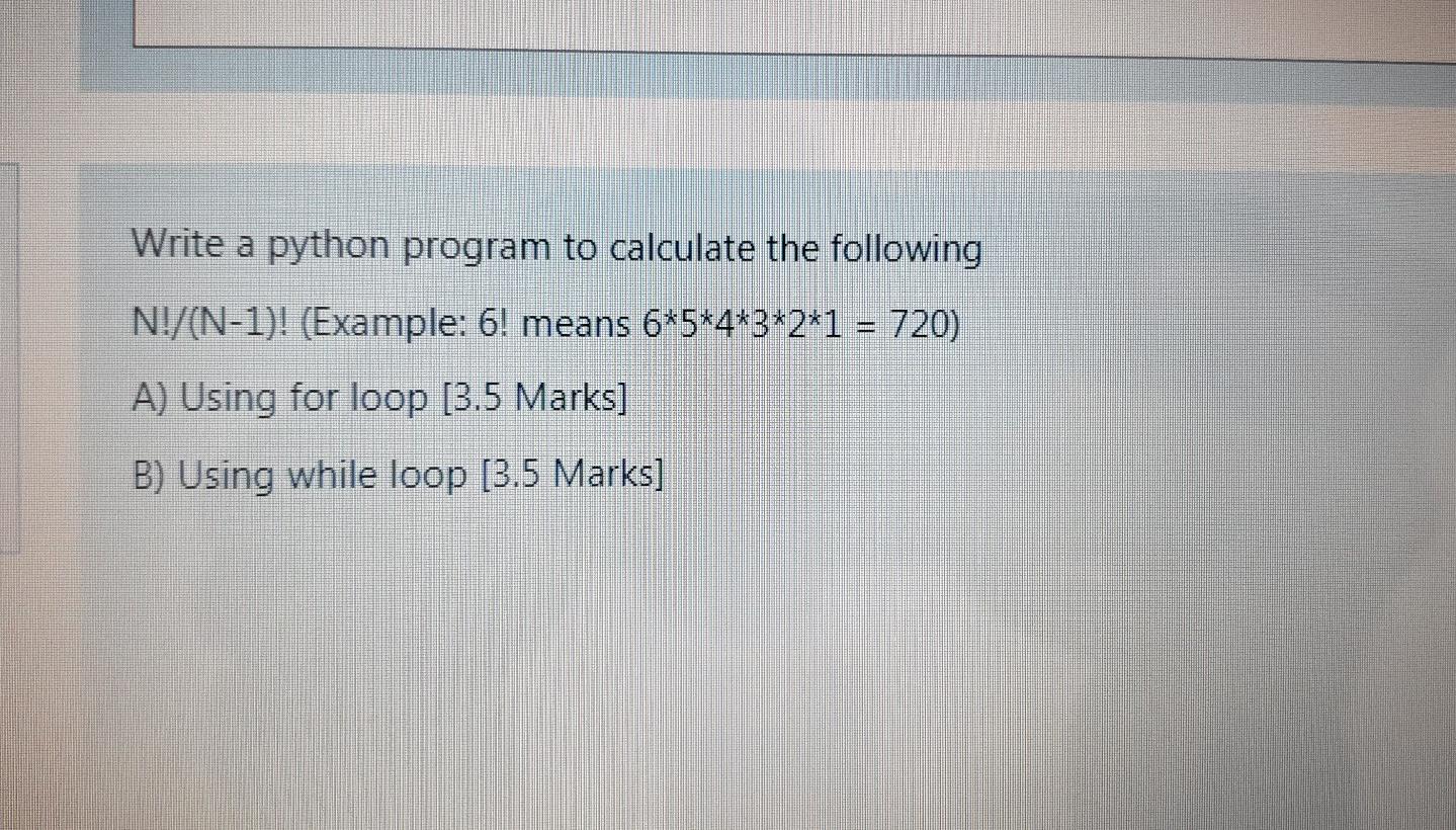 Solved Write a python program to calculate the following | Chegg.com
