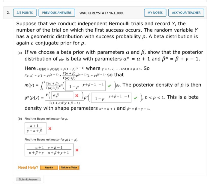 2 2 5 Points Previous Answers Wackerlystat7 16 E Chegg Com