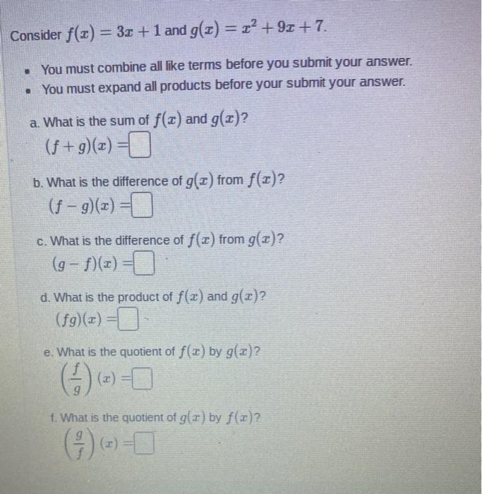 Consider F T 3 1 1 And G Z 2 93 7 You Chegg Com