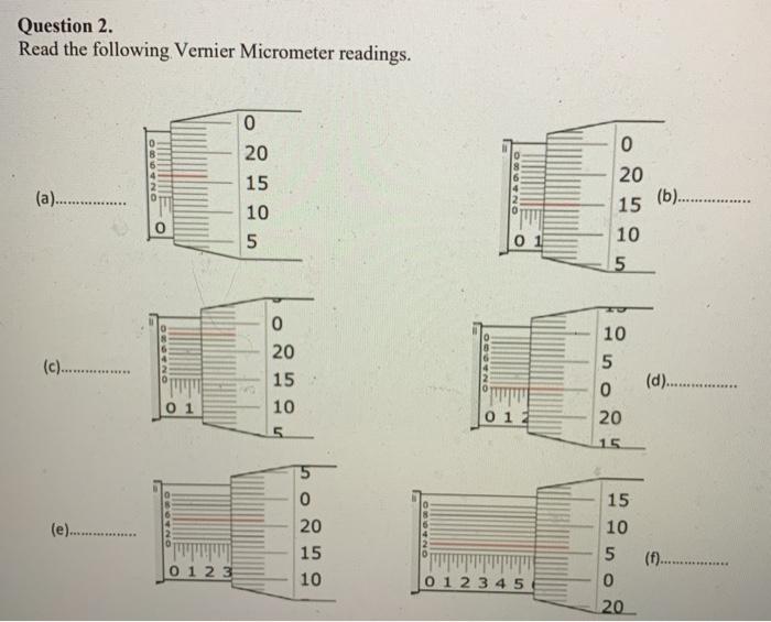 How to read a vernier clearance micrometer