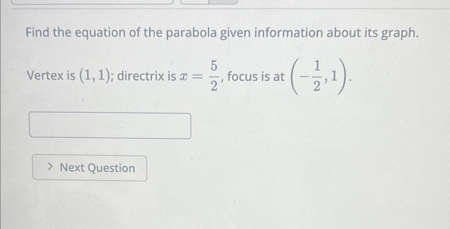 solved-find-the-equation-of-the-parabola-given-information-chegg