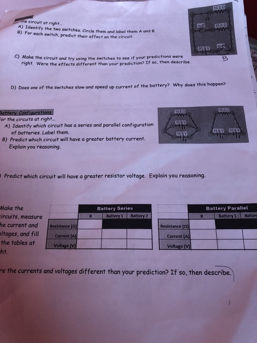 Solved 1000 switches 0 1000 For the circuit at right. A)