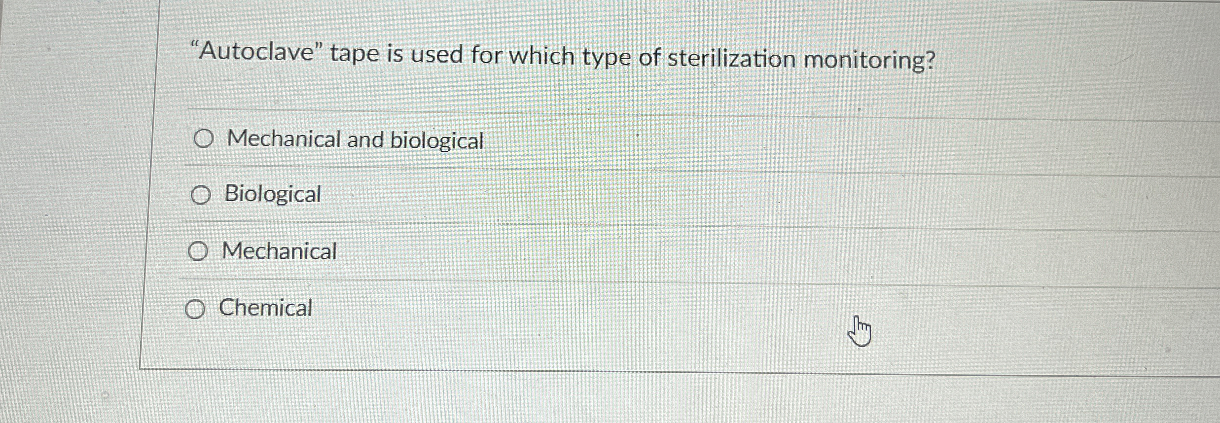 Solved "Autoclave" tape is used for which type of